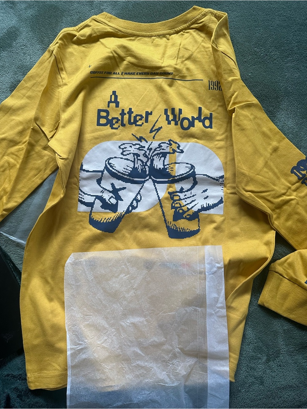 Dutch Bros Yellow Short Sleeve Tee with Windmill Graphic